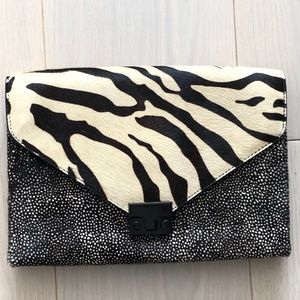Loeffler Randall Animal Print Clutch/Crossbody